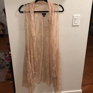 Lace kimono vest